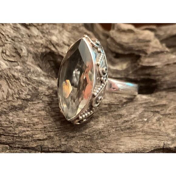 Sterling Silver and Prasiolite Ring Size 7 - Picture 3 of 5